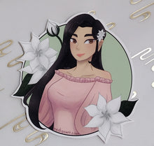Load image into Gallery viewer, Sampaguita (Jasmine) Flower Girl - Sticker