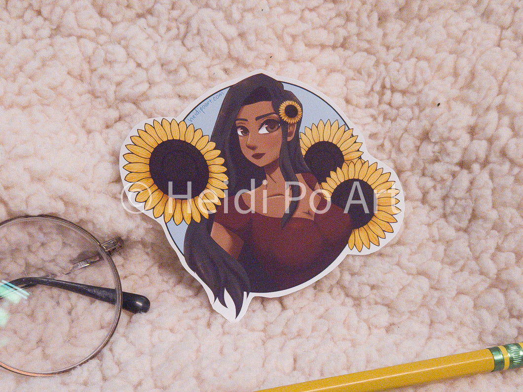 Sunflower Girl - Sticker