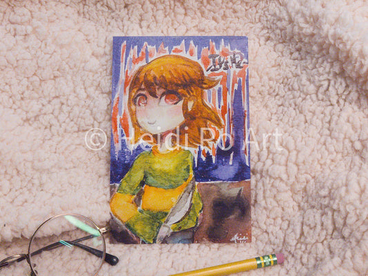 Fallen Human Watercolor - Print