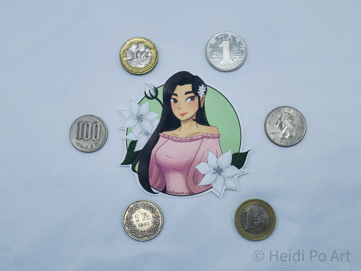 Sampaguita (Jasmine) Flower Girl - Sticker